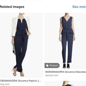 Navy Peplum Jumpsuit